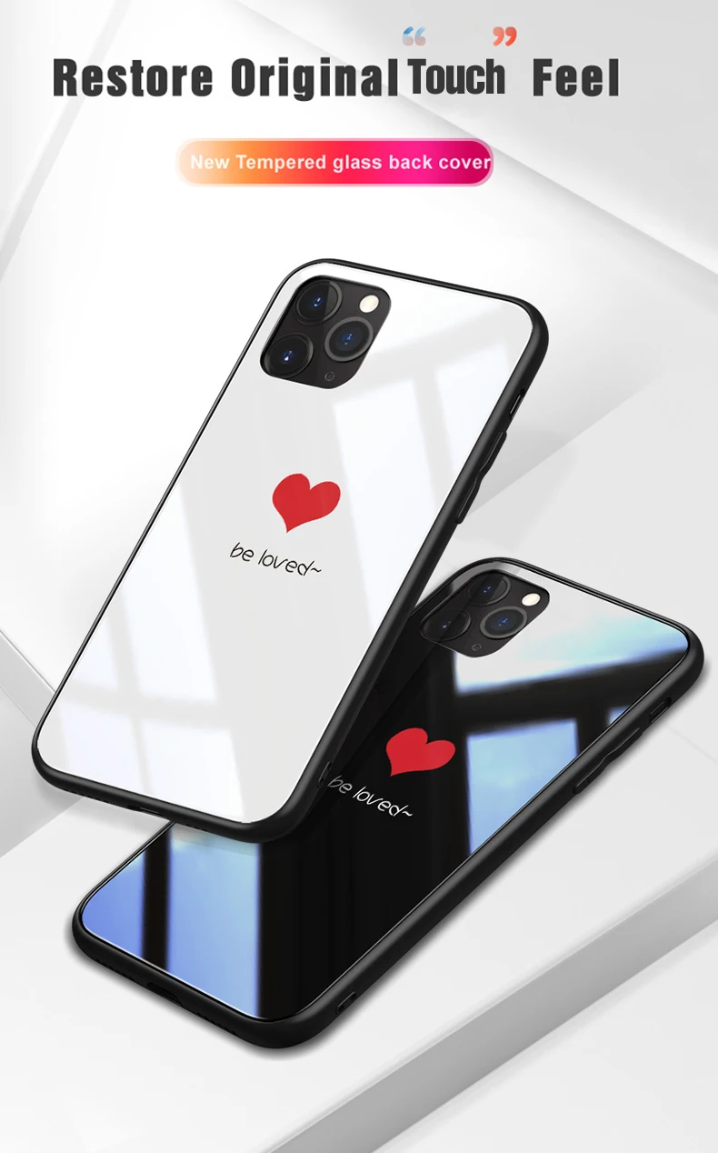 Для iphone 11 iphone 11 pro max чехол из закаленного стекла защита телефона милые чехлы для телефонов с улыбкой для iphone 11 pro стеклянная крышка