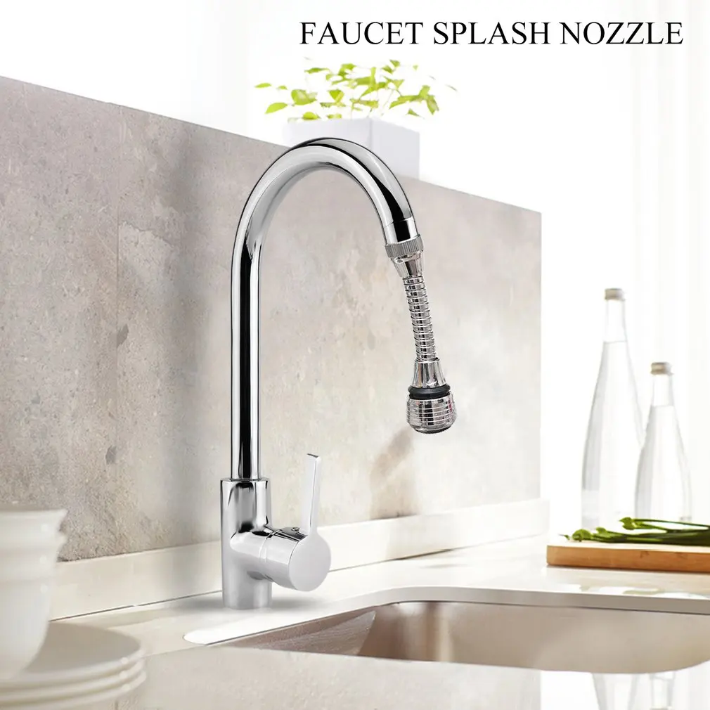 Faucet Splash Nozzle ABS Plastic Faucet Splash Nozzle Rotatable Water-saving Shower Bath Valve Filter Devices Two Water-outlet M