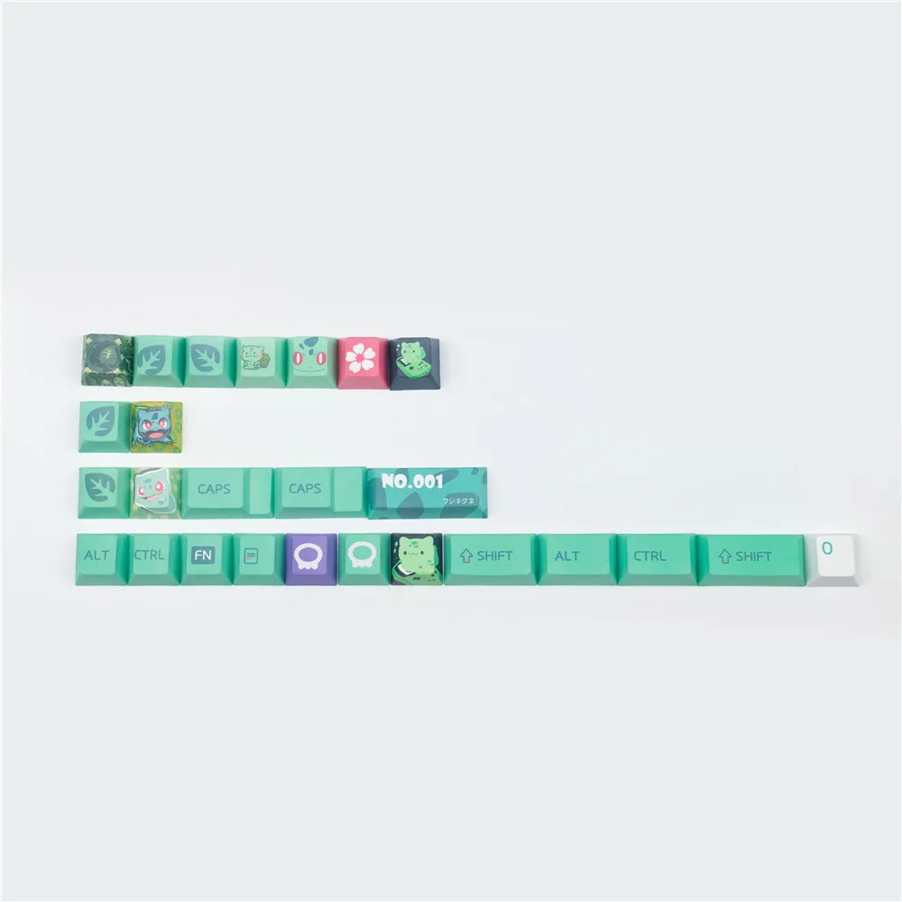 Teclas Conjunto Sapo Tema Pbt Keycaps para mx Switch Teclado Mecânico Cereja Perfil Lados Tintura Subbed Chave Tampão 1.75u 2u Deslocamento 131 - Imagem 4