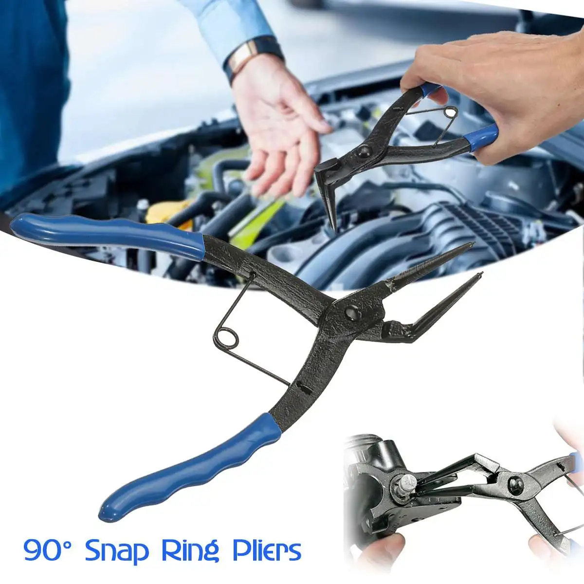 

Pliers Snap Ring Grip Circlips Long Nose 50mm 90 Degrees Heavy Duty Removal Plier Tool For Motocycles Cars Trucks Internal