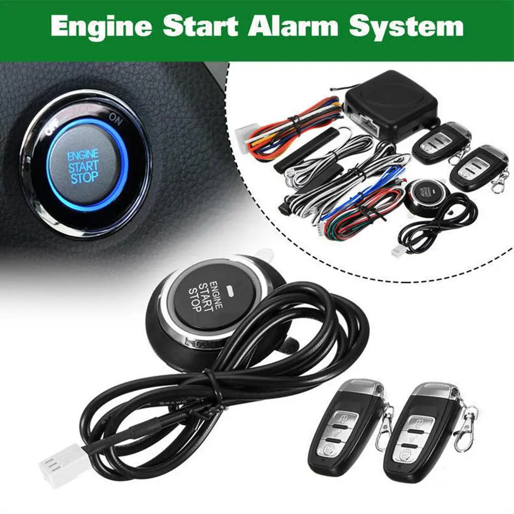 

Universal Remote Preheating Refrigeration Car Keyless Entry Engine Start Keyless Alarm System Push Button Remote Starter Stop