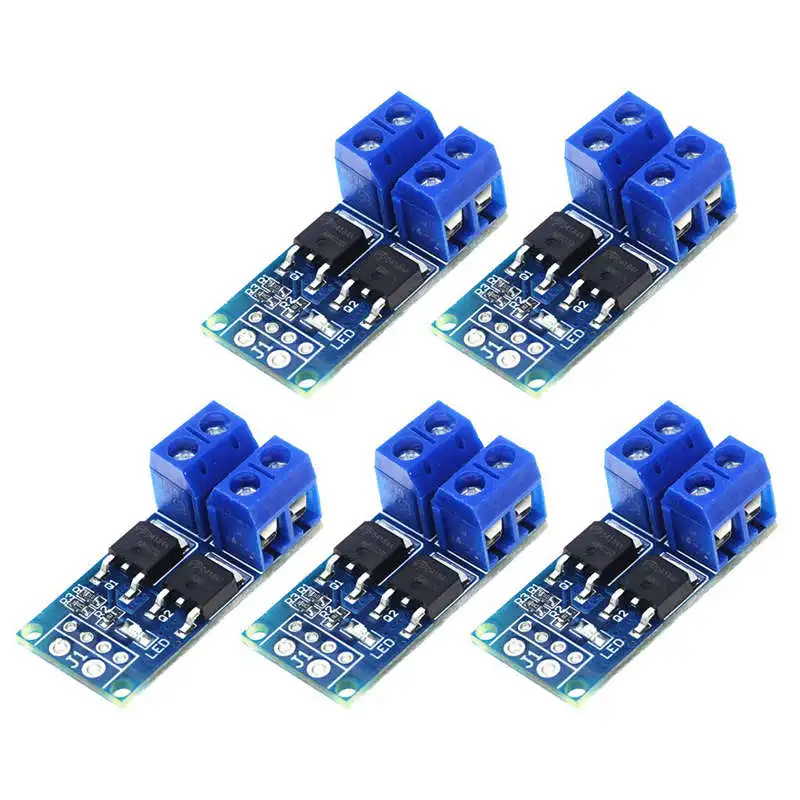 

15A MOS Trigger Switch Driver Module FET PWM Regulator High Power Electronic Switch Control Board (5 Pieces)
