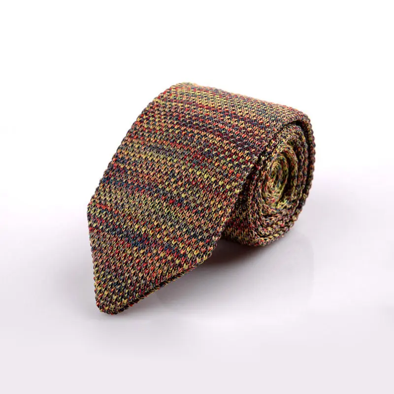 A-13 New Style Fashion Men's Solid Colourful Tie Knitted Woven Ties Necktie Normal Slim Classic Men's Suits Narrow Neckties - Цвет: A-13