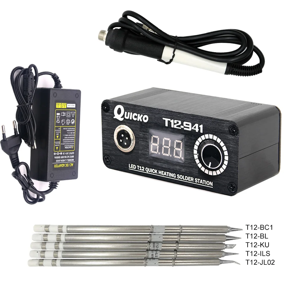 MINI T12 LED Digital soldering station T12 907 handle with T12 ILS JL02