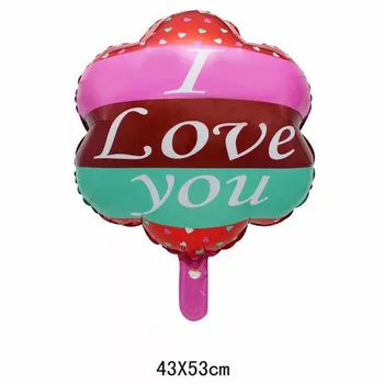 

50pcs 43*53cm Heart Balloons Wedding Decor Valentine's Days I Love You Aluminium Foil Helium Ballon Wedding Decoration Globos