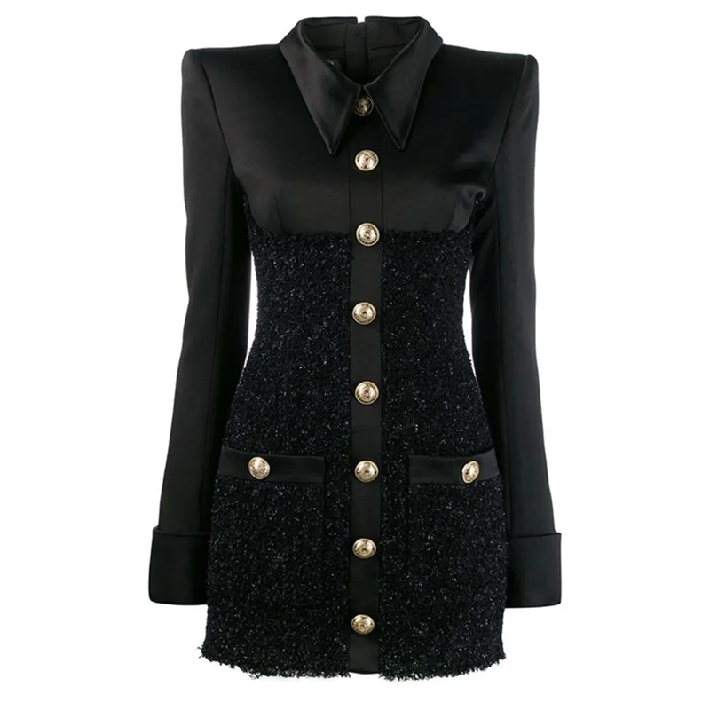 Women Bodycon Office Dress Long Sleeve Spring Autumn Single Breasted High Waist Tunic 2021 | Женская одежда