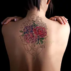 Водостойкая временная татуировка наклейка водяные чернила цветок Тотем Алмазное ожерелье татуировки временная татуировка флеш-тату для