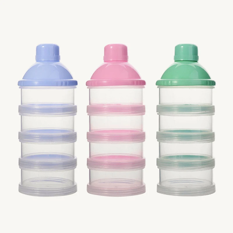 

Portable Milk Powder Formula Dispenser Food Container Storage Feeding Box for Baby Kids Toddler Four Grid Baby Food Storage Box