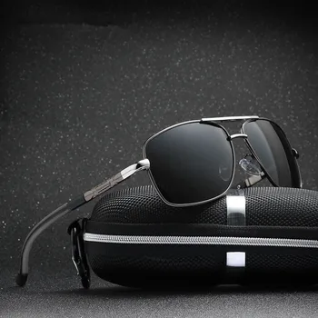

2020 Luxury Brand Men Alloy Sunglasses Polarized UV400 Pilot Male Sun Glasses Women For Men Oculos de sol M308 + Case