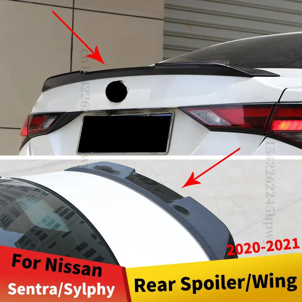 

Rear Spoiler Wing Tail Carbon Fiber Tuning Splitter Diffuser Trunk Boot Lip Body Kit Facelift For Nissan Sentra Sylphy 2020 2021