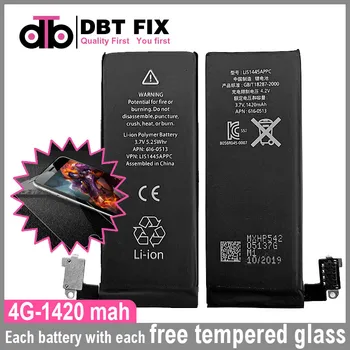 

10pcs/lot AAAAAA Quality Battery For iPhone4G 4S 5G 5S 5C Each 2pcs with 10pcs tempered glass