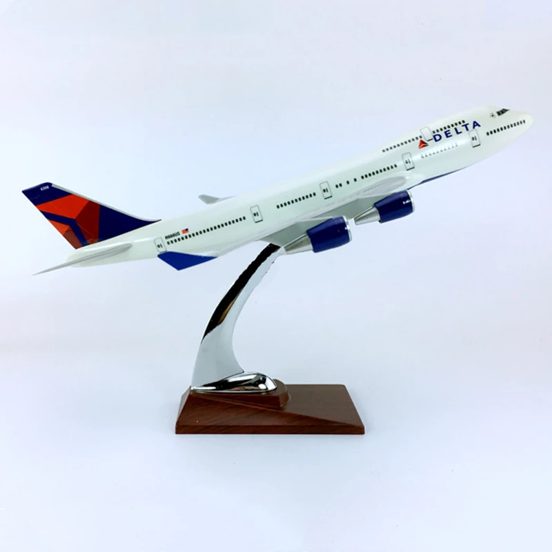30 см AIR American DELTA Airways модель самолета Boeing B747 Airlines литье под давлением Смола Модель самолета подарок коллекционный дисплей