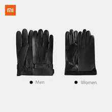 Оригинальные черные перчатки Xiaomi Mijia AllTouch для мужчин и женщин, испанская замша, шерсть, сохраняющая тепло внутри, технология full touch 4 размера