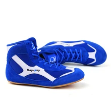 Мужская обувь из мягкой кожи для бокса и борьбы; женские тренировочные сапоги для боя; обувь для боевых искусств; резиновая подошва