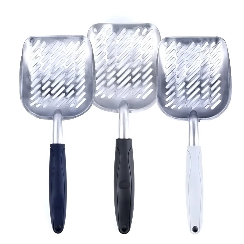 Cat Litter Scoop Big Metal Litter Scoop for Kitty Sifter with Deep Shovel and Ergonomic Handle Made of Heavy Duty Solid Aluminum