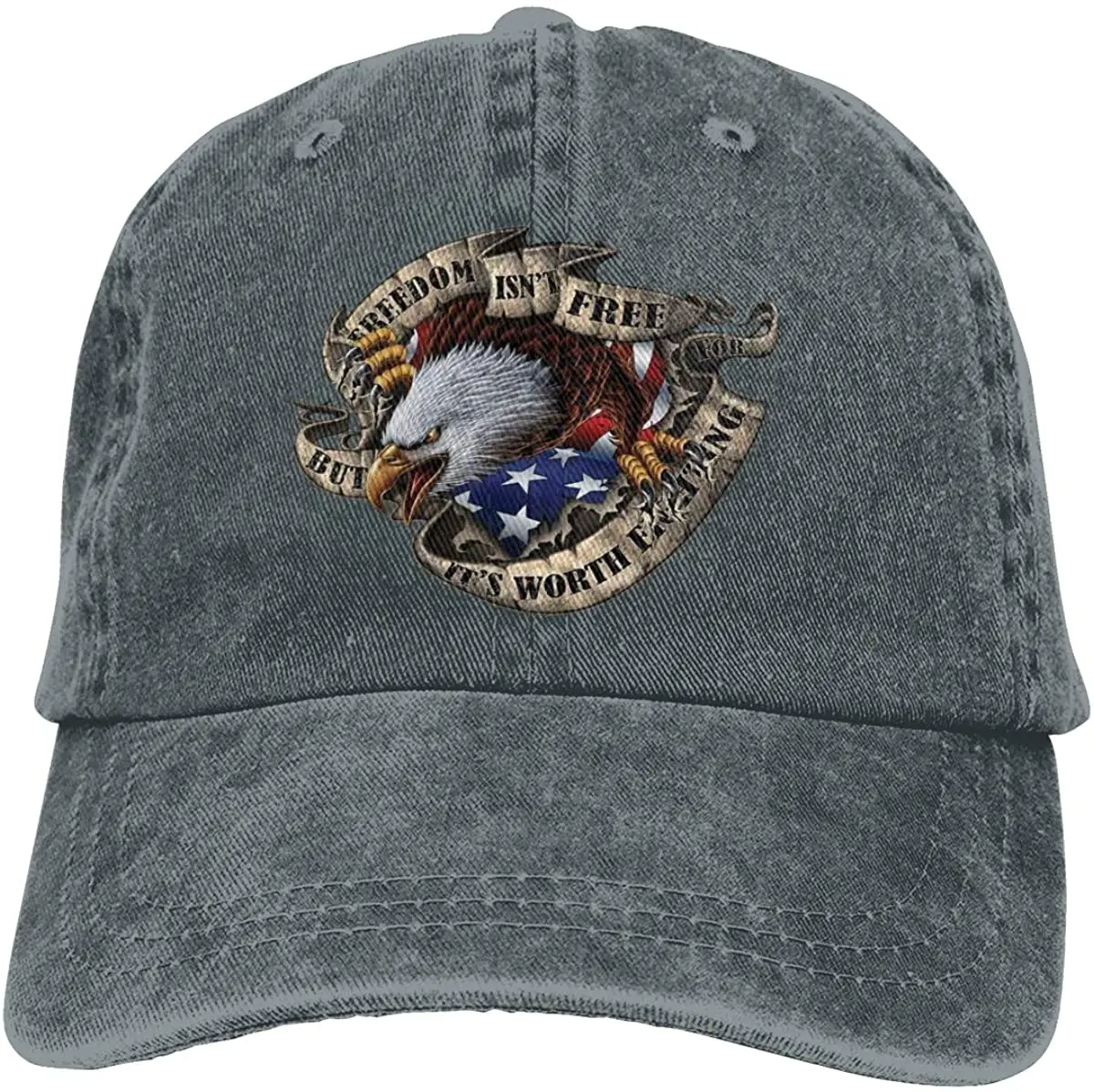 

Freedom Isn't Free Unisex Soft Casquette Cap Vintage Adjustable Baseball Caps