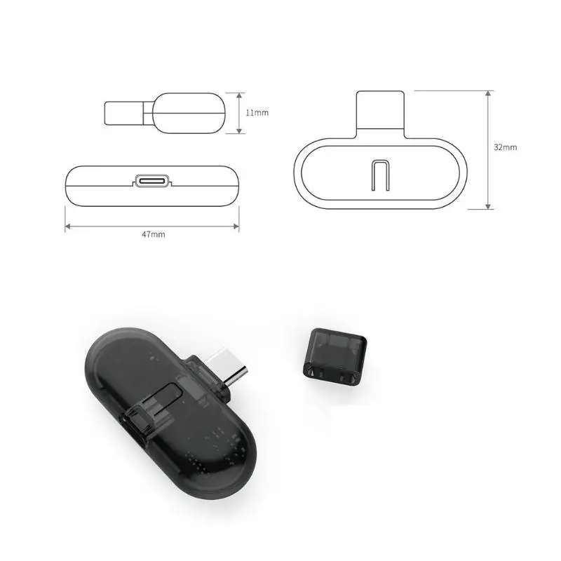 Mini Wireless Headphone Audio Transceiver with Type C USB A Transmitter Adapter Frequency Response Range 2 402 2 480GHZ