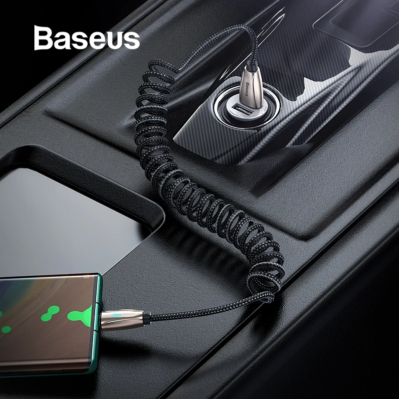 Baseus 3 А usb type-C кабель 18 Вт Интеллектуальный светильник кабель для зарядки для Huawai samsung USB C type-C кабель для зарядки и передачи данных
