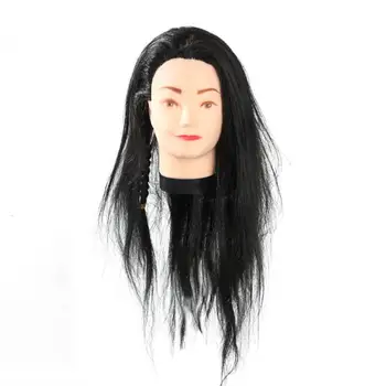 

Professional Hairdressing Training Mannequin Practice Head 65cm Black Hair