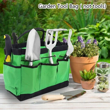 

Tool Bag Garden Storage Organizer Green Oxford Fabric 8 Pocket Easy Carry Handle Garden Tools Organizer