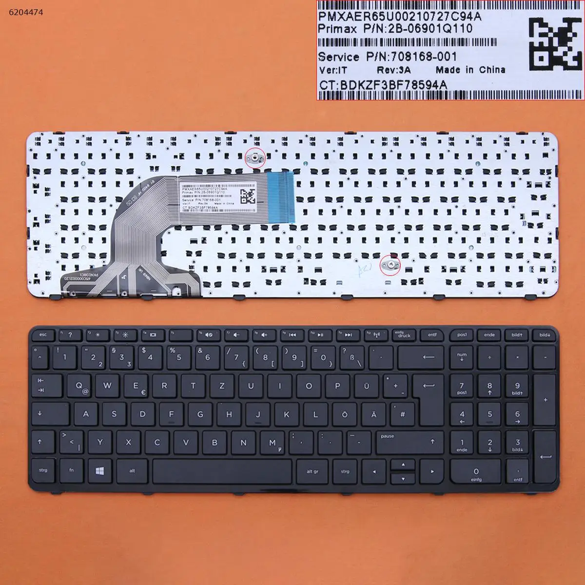 Немецкая клавиатура QWERTZ для ноутбука HP Pavilion 15-n097eg 15-n234eg 15-n259eg 15-n259sg 15-n270sg 15-n010sg