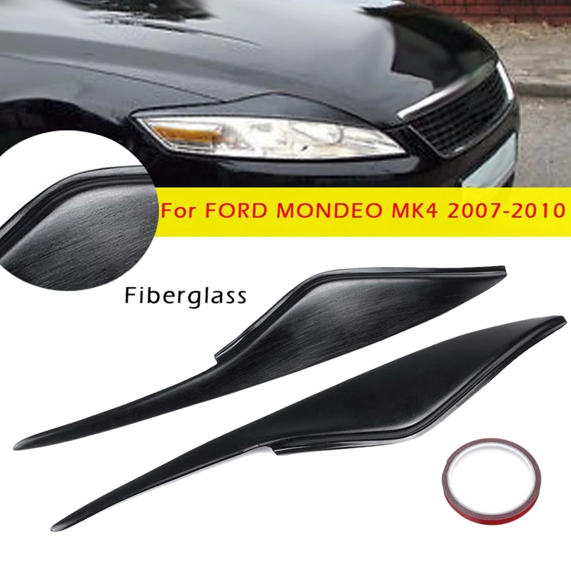 Автомобильное стекло черная фара бровь крышка отделка Наклейка для Ford Mondeo MK4 2007