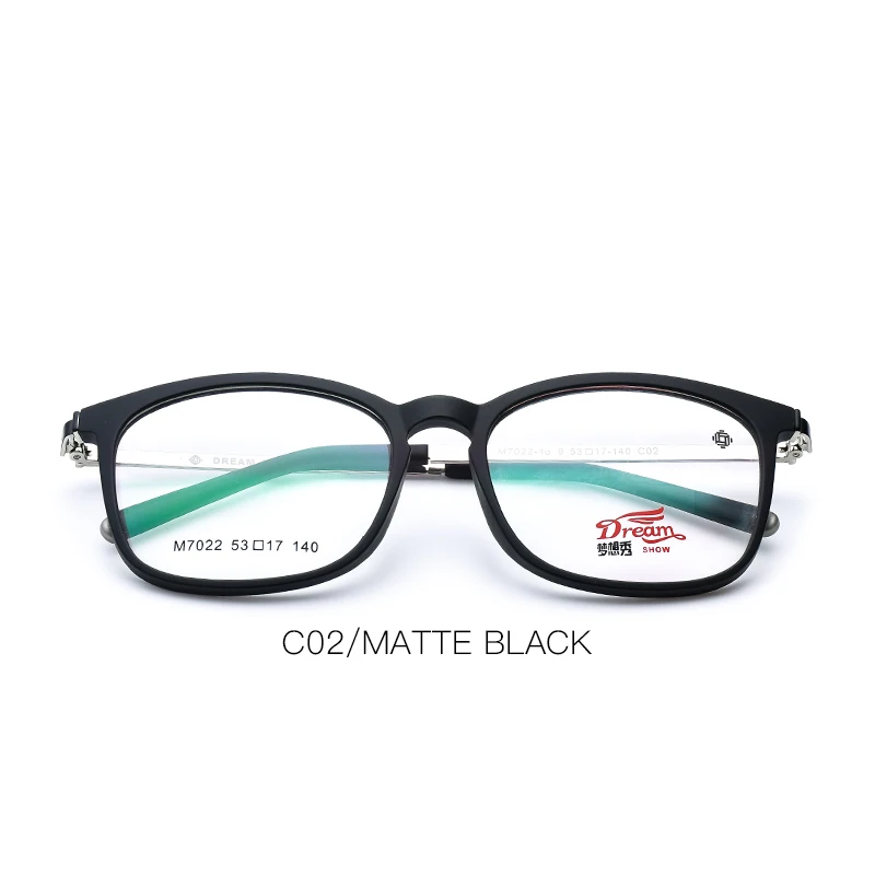 C02 Matte black TR90 оправа для очков, мужские прозрачные оптические очки для близорукости, очки по рецепту, оправа для женщин# M7022 - Цвет оправы: C02 Matte black