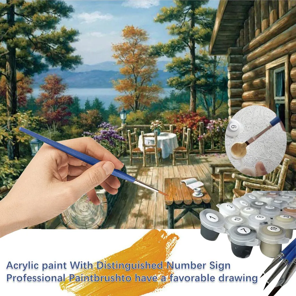 2020 new style romantic color balloon DIY digital oil painting kit By Numbers Coloring Picture without inner frame Home Decors | Дом и сад