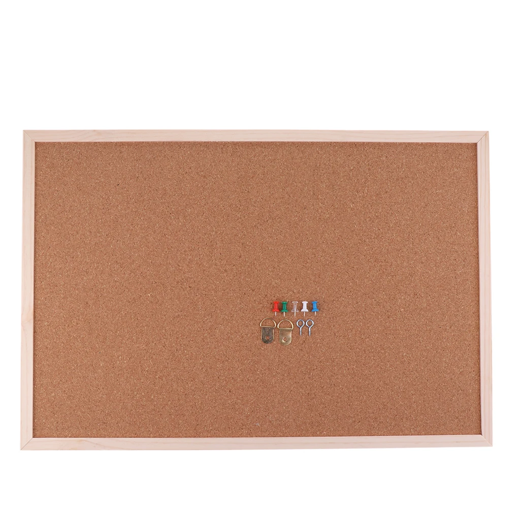 40x60cm Wood Frame Bulletin Cork Board Message Board Office&School Supplies Cork Mats Cork Backing Sheets Wall Decoration