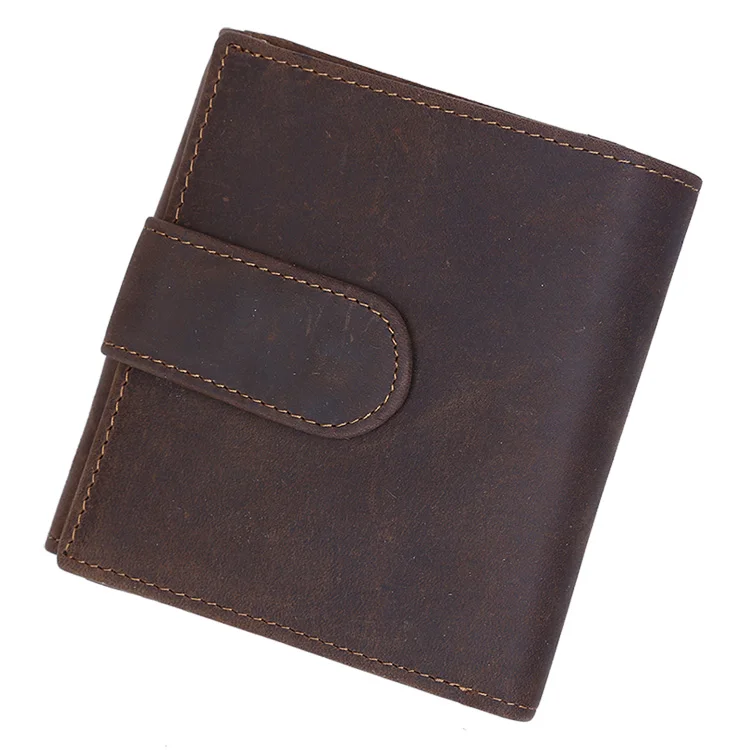 Tiding New Genuine Leather Men's Wallet with Coin Bag Zipper Small Money Clip Wallet Design Dollar Slim Purse Money Purses 6236