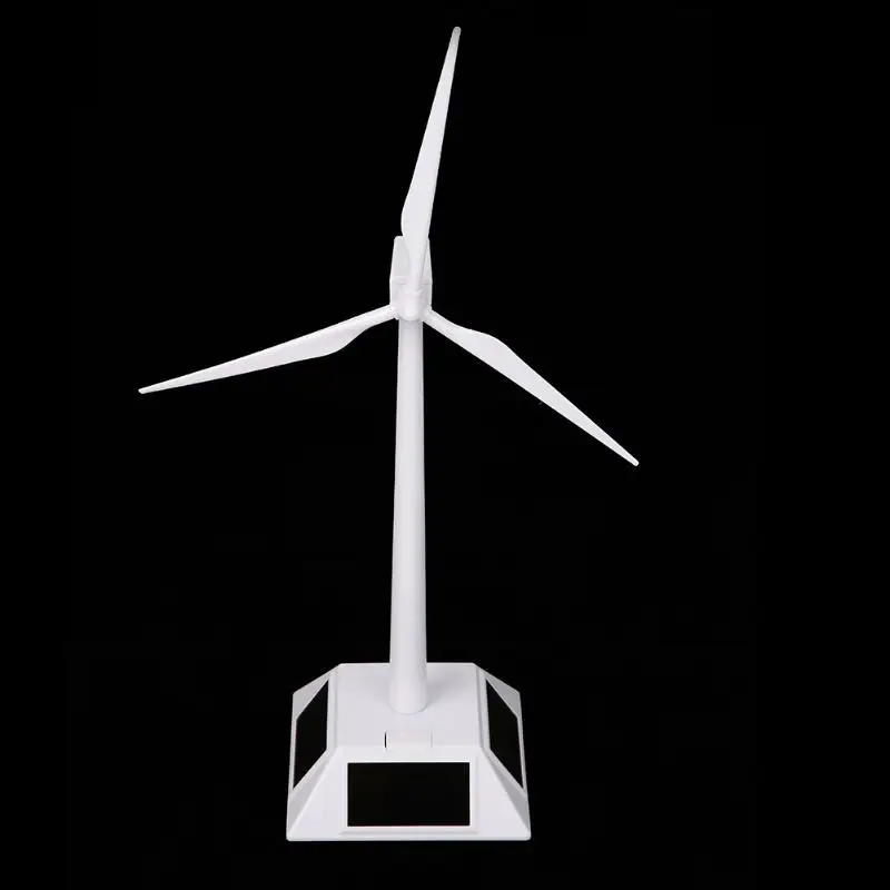 Desktop Solar Powered Windmills Model Wind Turbine Easy Assembled ABS Plastic Educational Toy Gift for School Students