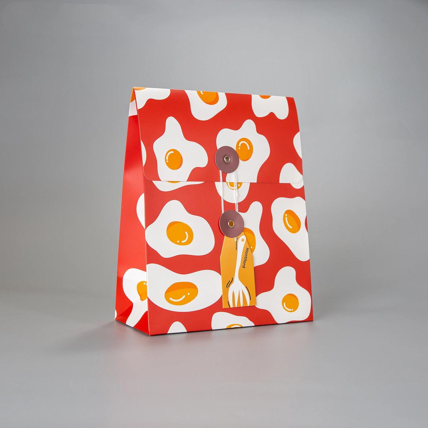 1Pcs Poached Eggs Printed Paper Bag Storage Box Gift Packing Bags