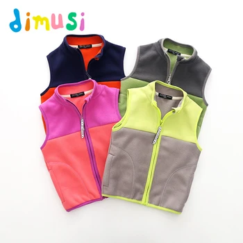 DIMUSi-겨울 여아용 조끼 재킷, 캐주얼 어린이 겉옷, 민소매 코트, 아기 키즈 폴라 플리스 소프트 쉘 조끼 의류