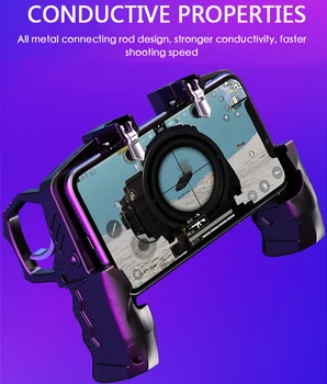 

Fpr PUBG Mobile L1R1 Buttons Hand Grip Handle Fire Trigger Joystick Aim Key Game Accessories For iPhone IOS Android
