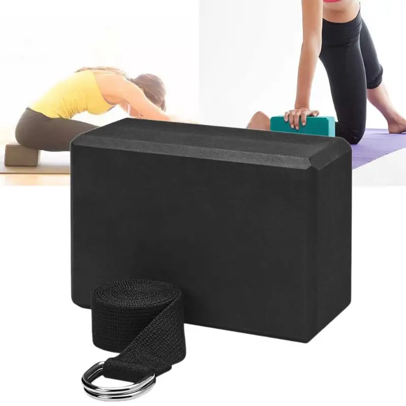 yoga block and strap set