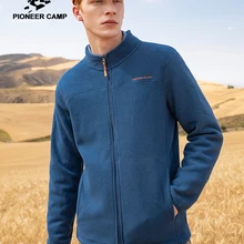 Pioneer Camp короткое ожерелье теплые флисовые толстовки для мужчин брендовая одежда толстовки на молнии мужские качественные мужские классические стильные AJK902321