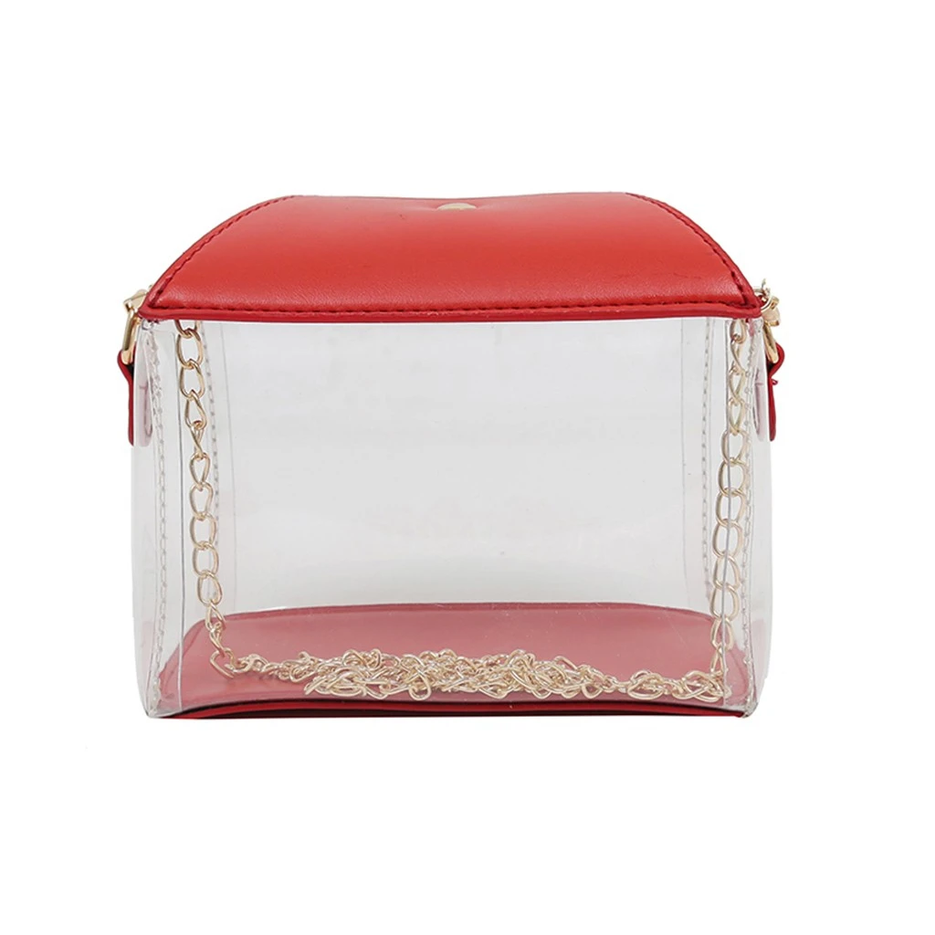 

Women Ladies Fashion Transparent Shoulder Tote Handbag Crossbody Bags 2020 Girls Spring And Summer High Quality Bag 0109