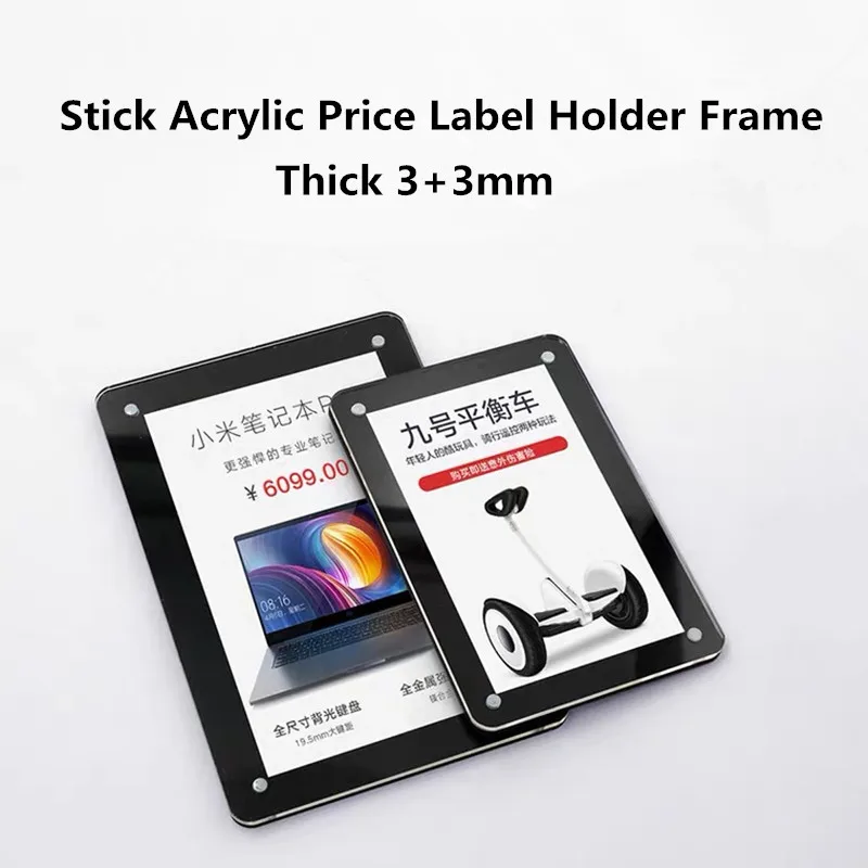 

4*6cm Small Clear Plastic Acrylic Shelf Retail Stick Price Label Tags Ticket Holder Merchandise Sign Holder Display Frame