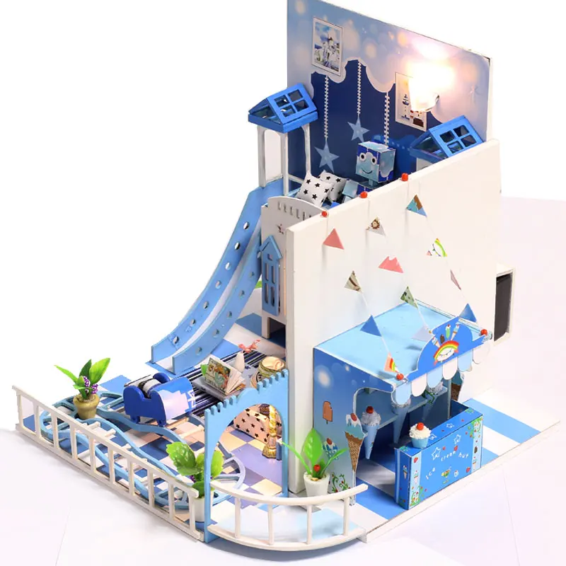 Miniature-Dollhouse-Wooden-Doll-House-with-Furniture-Ice-Cream-Shop-Kit-Toys-for-children-Boy-Christmas (2)