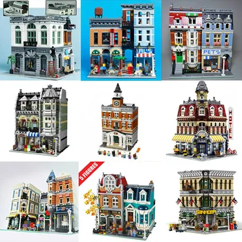 

MOC 2734pcs City Streetview series The brickstive Modern Library Model Building Blocks Bricks Kids Toys Gifts Christmas gifts