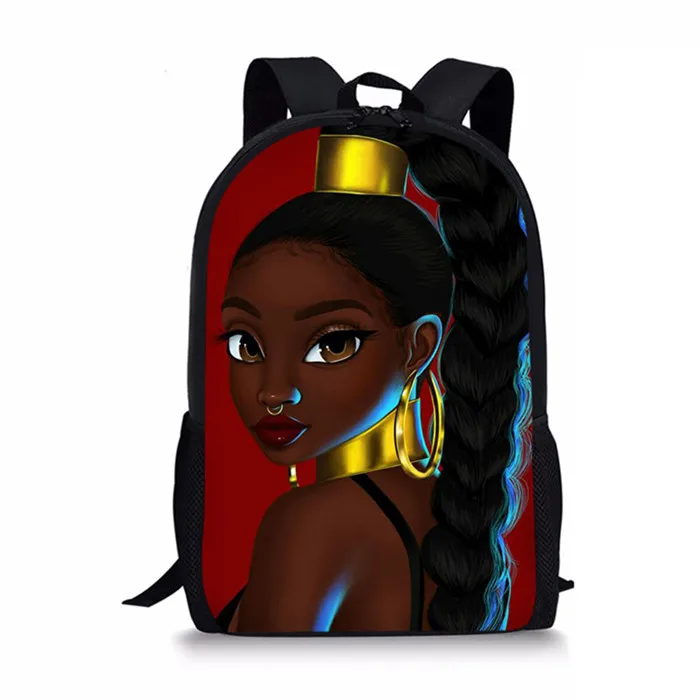 В африканском стиле для девочек, детские школьные рюкзаки сумка для карандашей 3 шт./компл. портфель школьные рюкзаки для девочек афро черный арт сумка для книг типа «сатчел» - Цвет: ZJZ304C