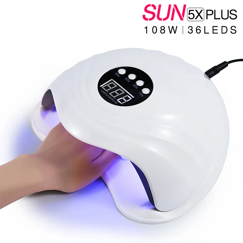 SUNX5 Plus 108 ВТ Сушилка для ногтей Daul Hands Светодиодный УФ-светильник с ЖК-дисплеем аппарат для дизайна ногтей инструменты для маникюра Cabine 36 светодиодный s ледяная лампа