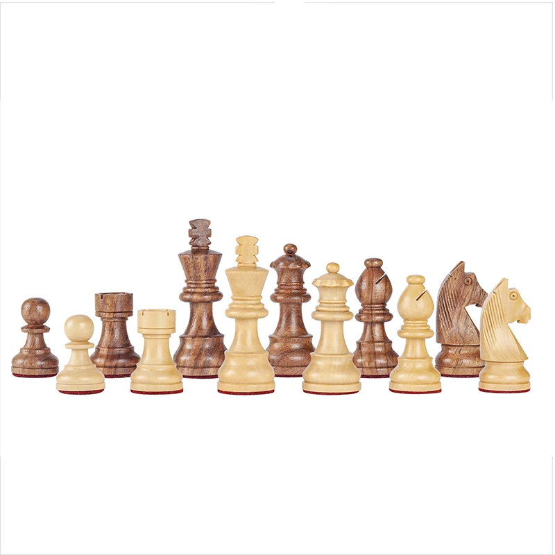High-End Solid Wood Chess Luxury Wooden Chess Board Set Foldable Checkerboard Portable Travel Board Game Toy Home Decorations