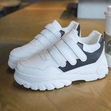 Г. Новая весенняя женская спортивная обувь Роскошная обувь белого цвета женская обувь на толстой подошве, на высоком каблуке, E14-49