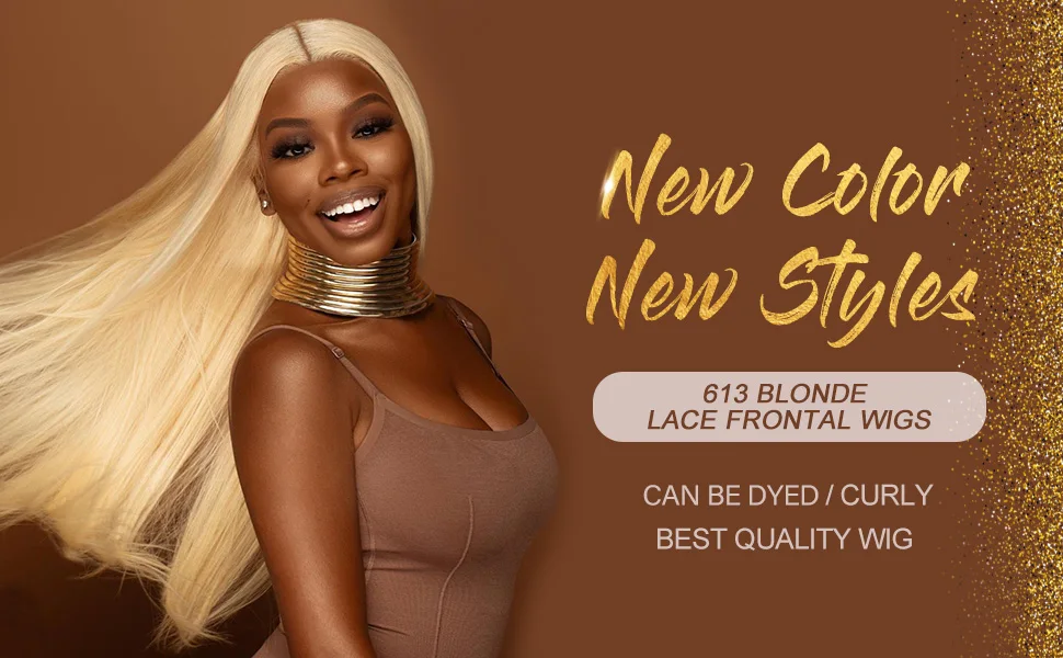 Brasileiro em Linha Reta do Laço Peruca de Cabelo Humano para Preto Perucas de Cabelo Loira Virgem Frente 13x4 34 Polegadas Longo Aleesa 613 Mel Cor 6 Apliques e perucas