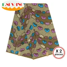 Африканская восковая ткань с принтом Анкара для шитья Анкара африканская ткань 12 ярдов нигерийская хлопковая ткань Гана для платья 81034