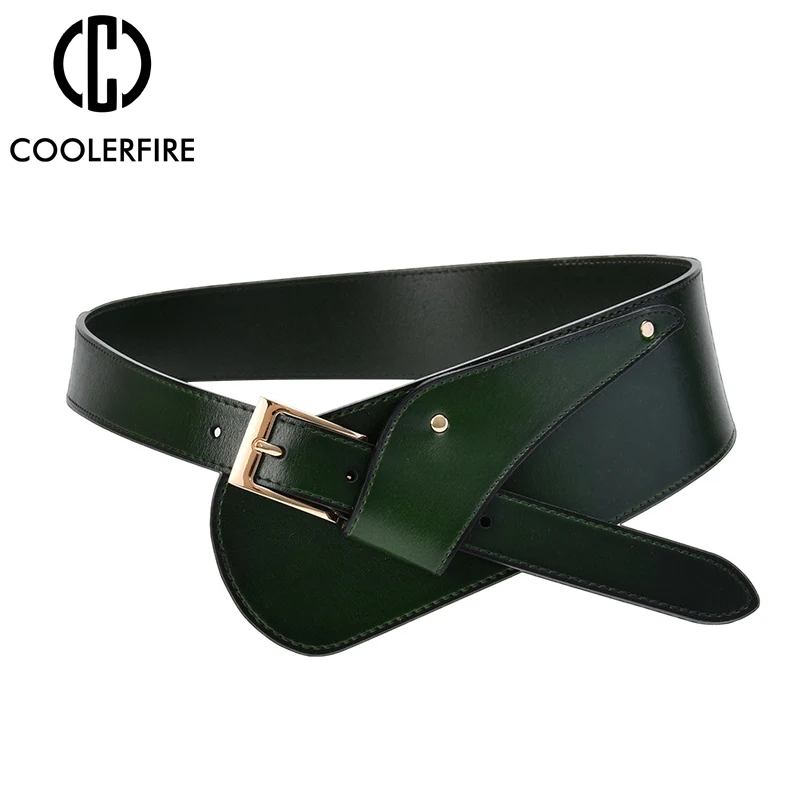 Belts Women Fashion Wide Belts Decorate waistband Accessory Luxury Genuine Leather Waist Corset Belt Female Dress Strap LB2196