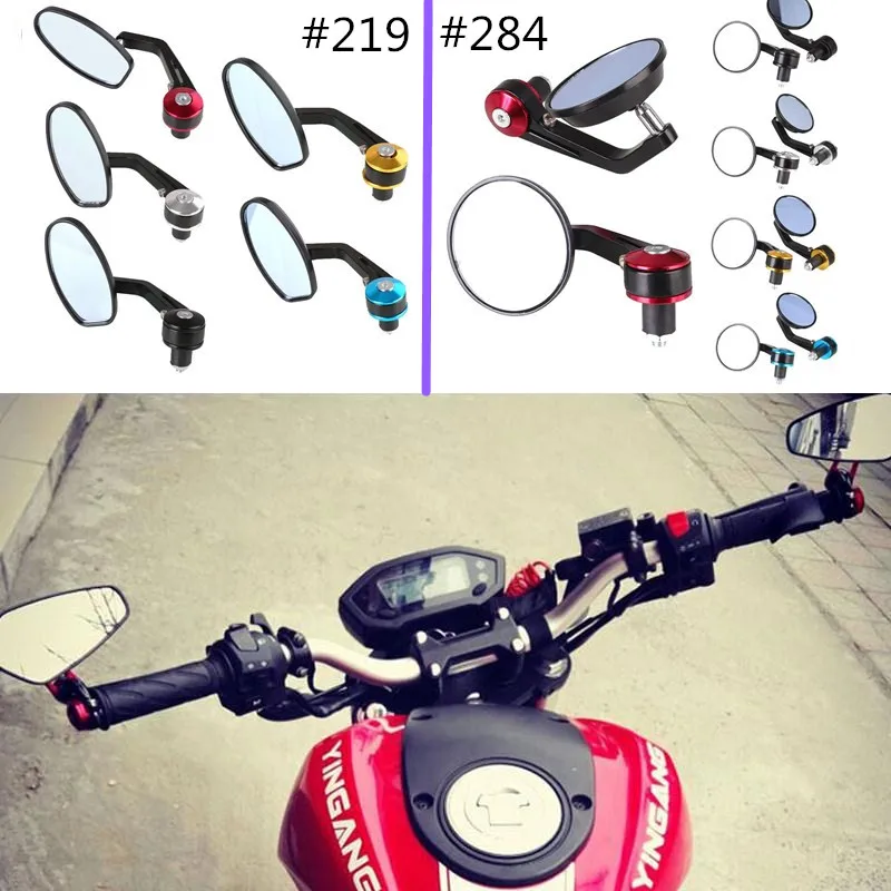 Modified Rearview Mirror Motorcycle Modified Mirror Durable Autocycle Rearview Mirror Handlebar Rear Mirrors 1 Pair Metal