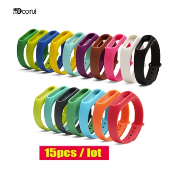 

15pcs/lot BOORUI Wholesale Miband 2 strap correa wrist strap for xiaomi mi2 smart band pulsera adjustable replacement for mi2