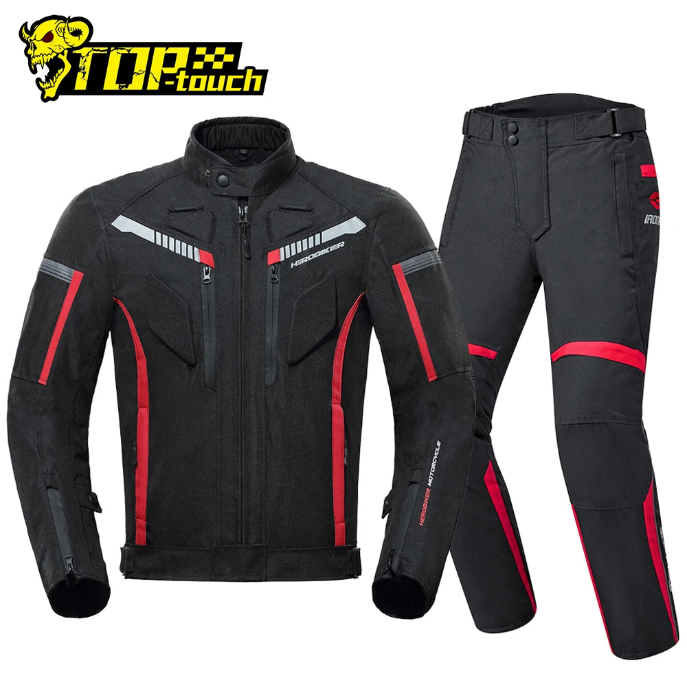 HEROBIKER Men Motorcycle Jacket Waterproof Moto Jacket Motorcycle Windproof Motorbike Riding Moto Jacket With Remove Linner